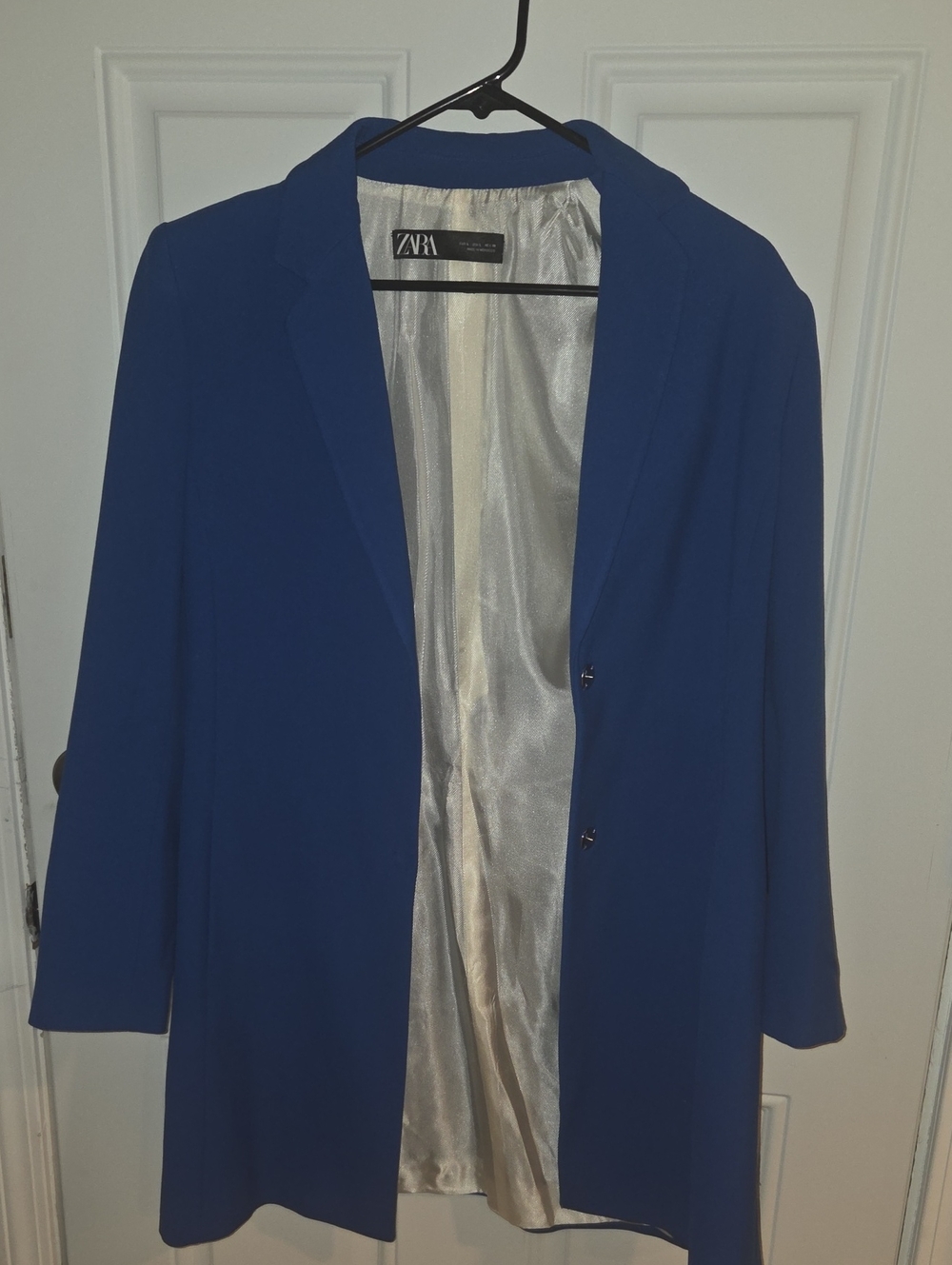 ZARA Royal Blue Long Tailored Coat